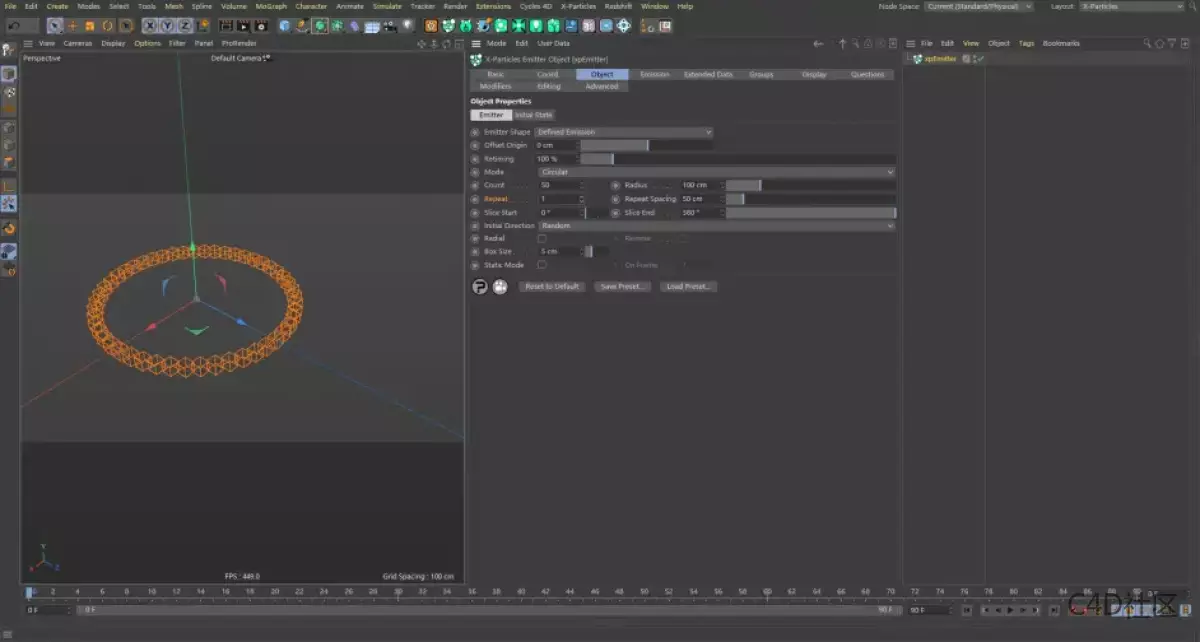X-particles Emitter-Object