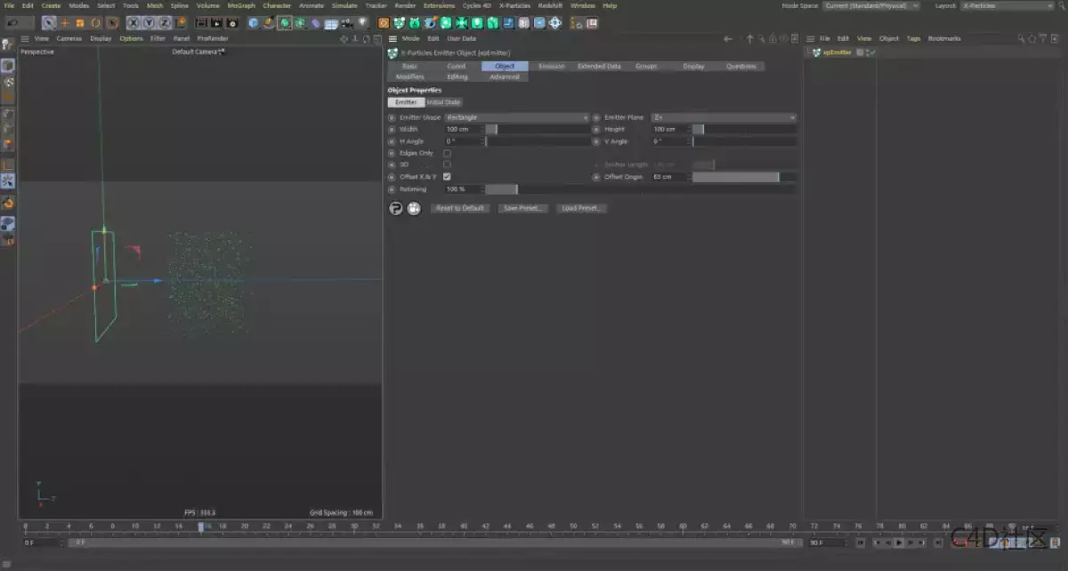 X-particles Emitter-Object