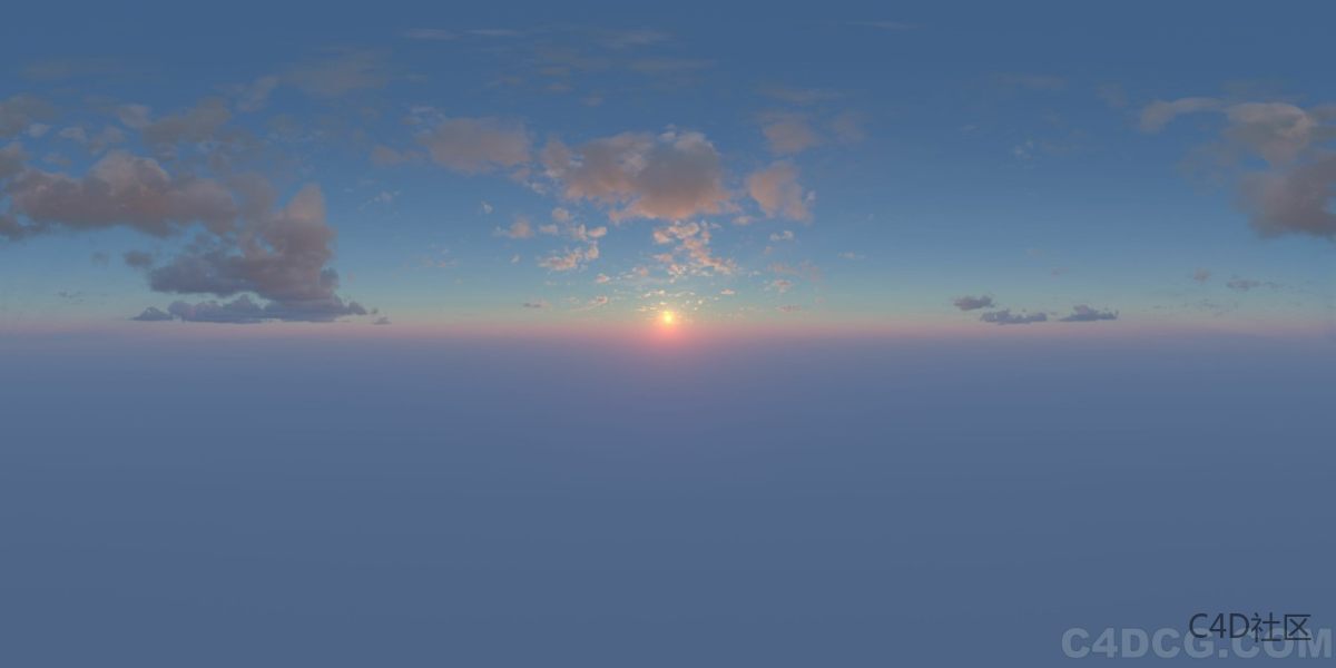 4K全景天空贴图-日出拂晓时分