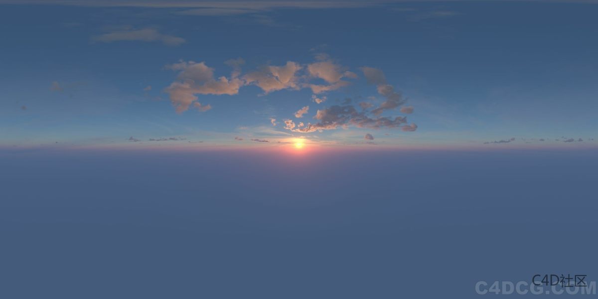 4K全景天空贴图-日出云海