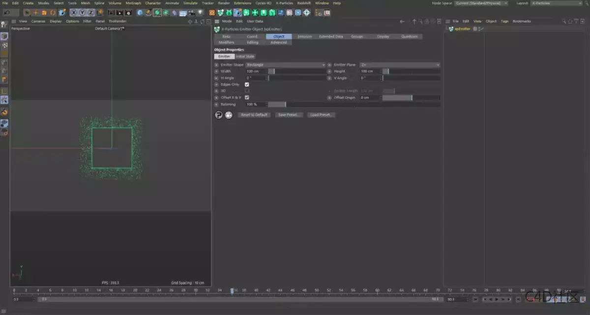 X-particles Emitter-Object