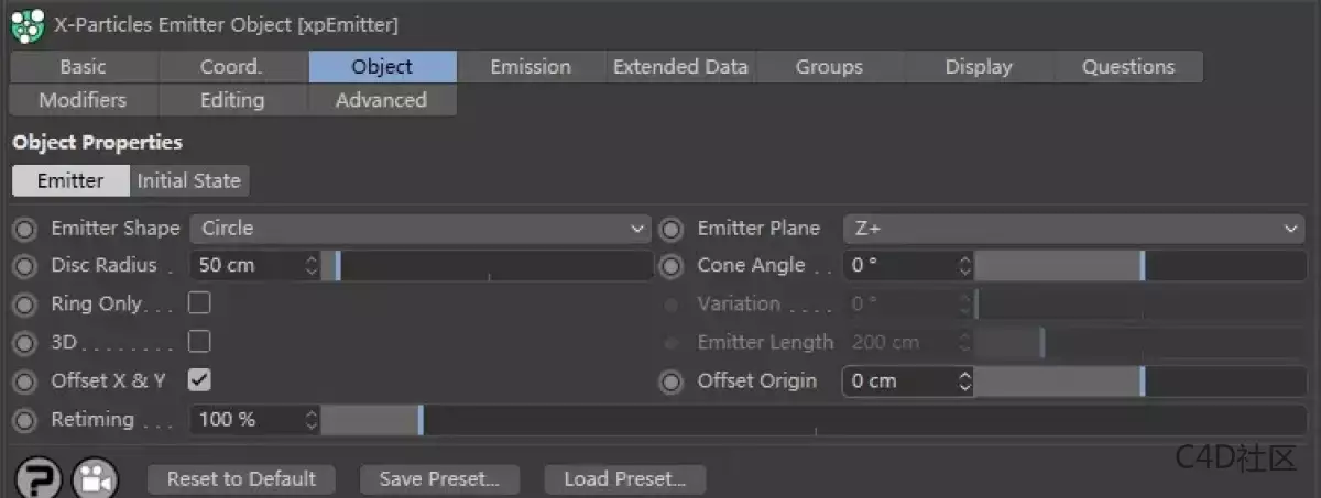 X-particles Emitter-Object
