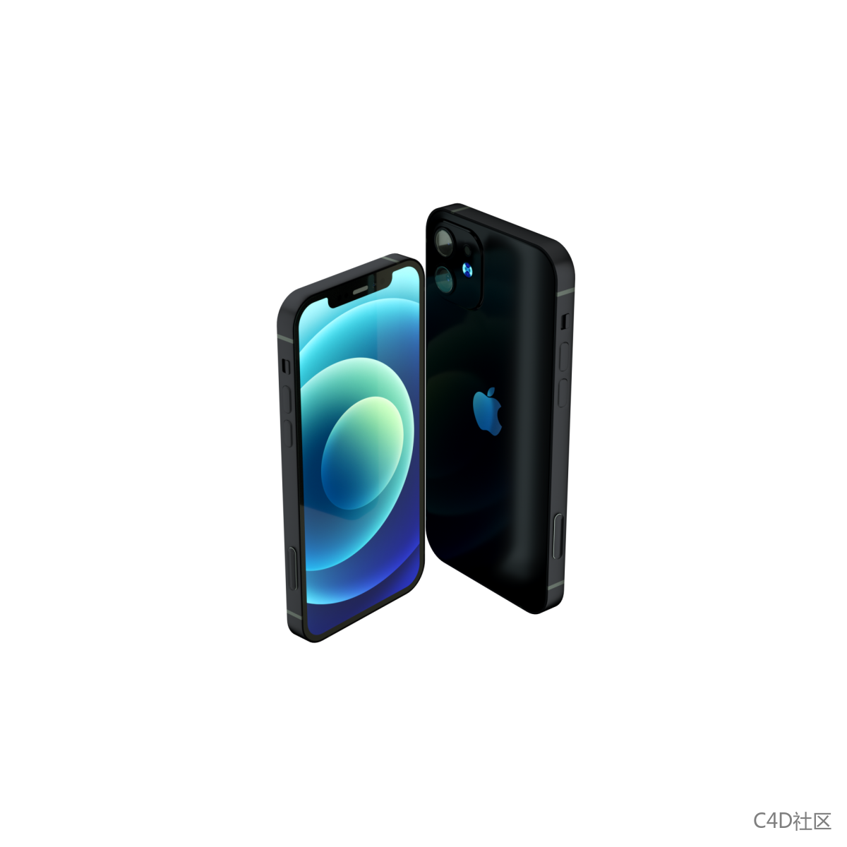 C4D ihone 12mini模型(含材质)
