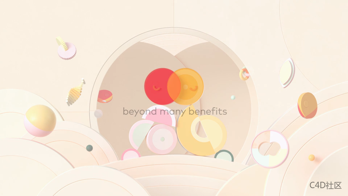 C4D动画作品-漂亮的球体嵌套运动