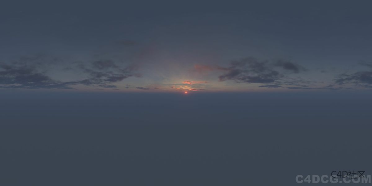 4K-HDRI-全景天空-日落黄昏