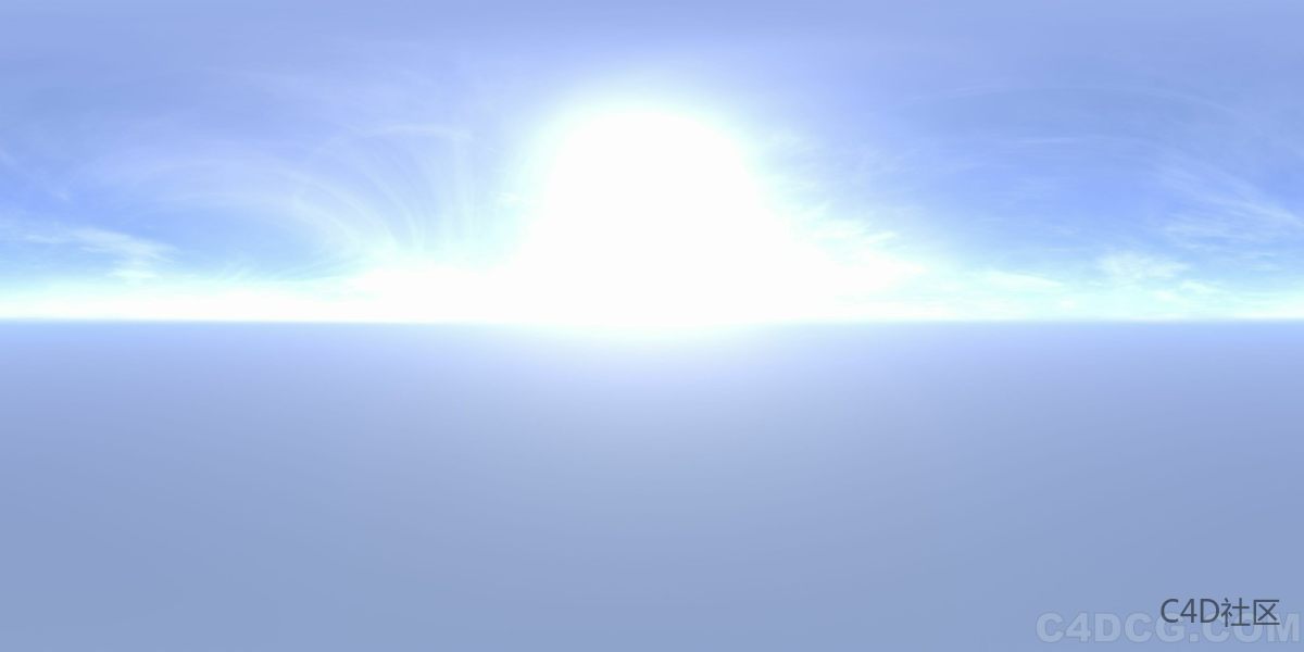 4K-HDRI-全景天空-白色丝带一般的云层