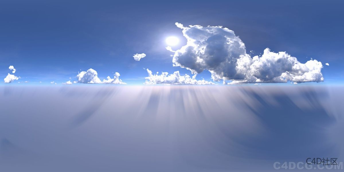 4K-HDRI-全景天空-多云天气