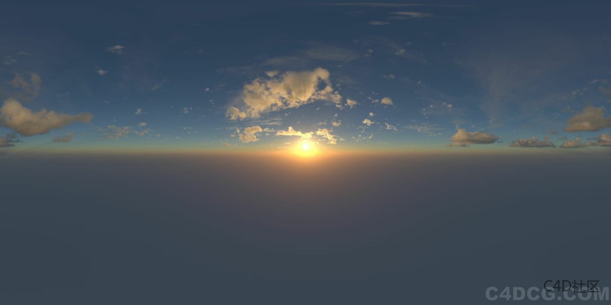 4K-HDRI-全景天空-夕阳风景