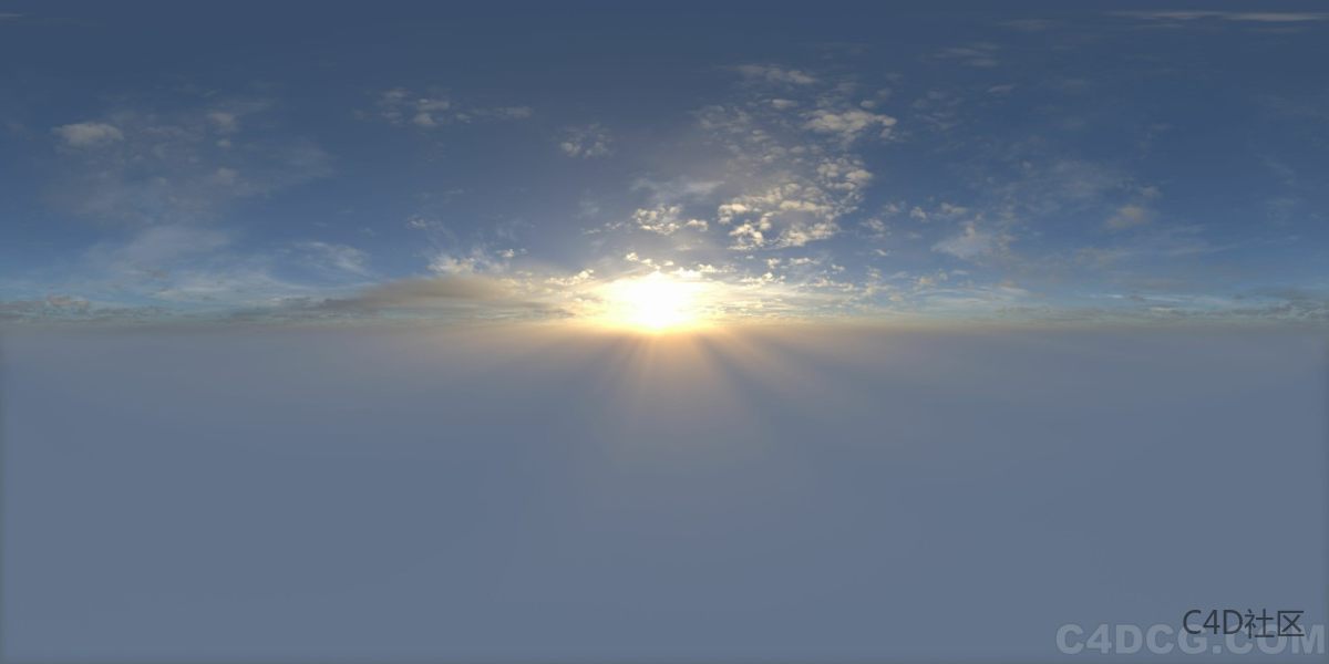 4K-HDRI-全景天空-日出的猛烈绽放