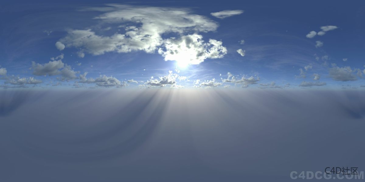 4K-HDRI-全景天空-云层稀薄细节很丰富