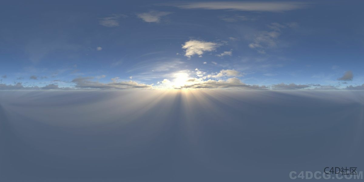 4K-HDRI-全景天空-久违的天气云层也已远离天气晴朗