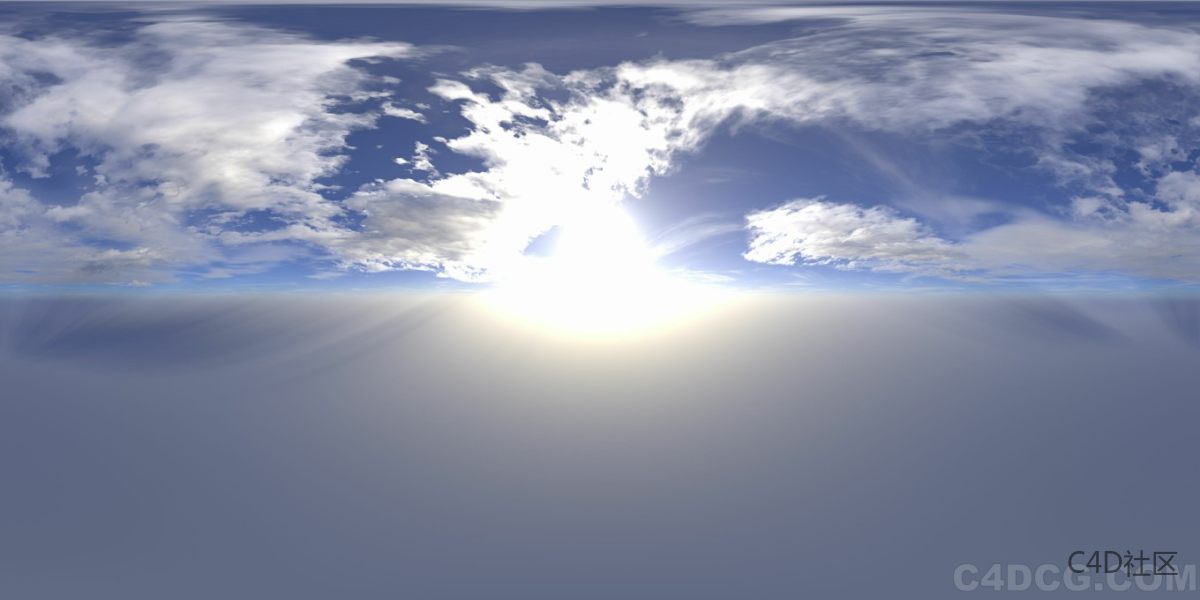 4K-HDRI-全景天空-正午的烈日