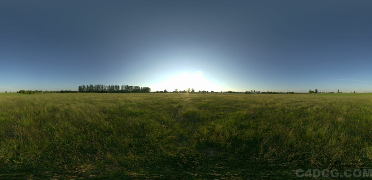 6K全景天空HDRI贴图-夕阳落山