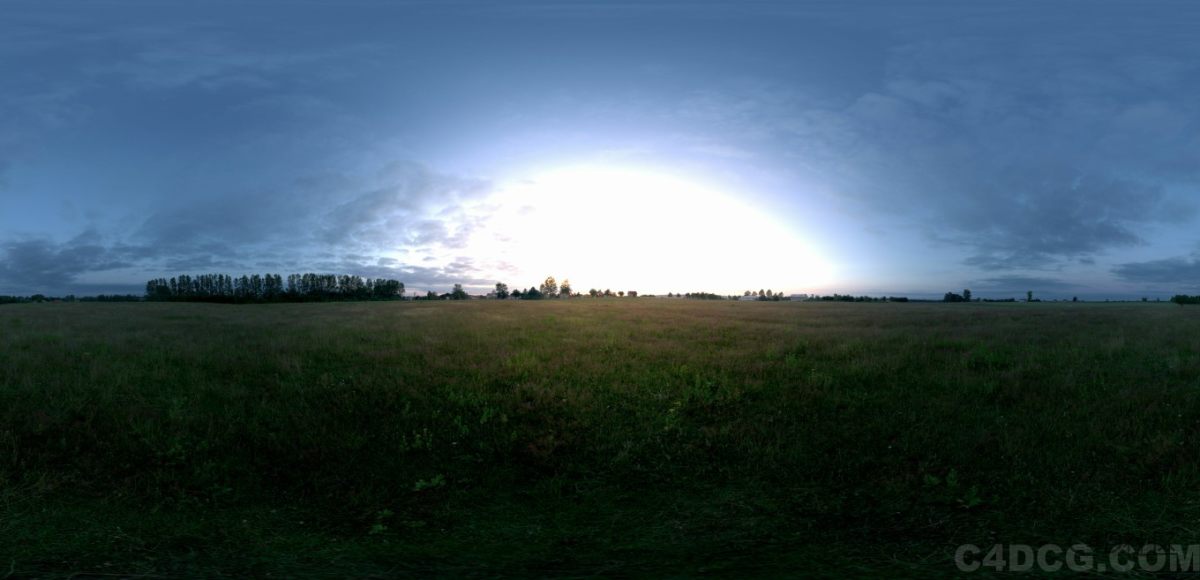 6K全景天空HDRI贴图-日出拂晓时分