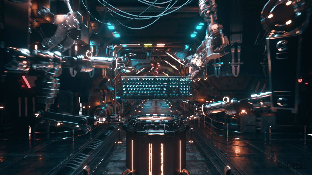 某机械键盘打宣传广告样品临摹