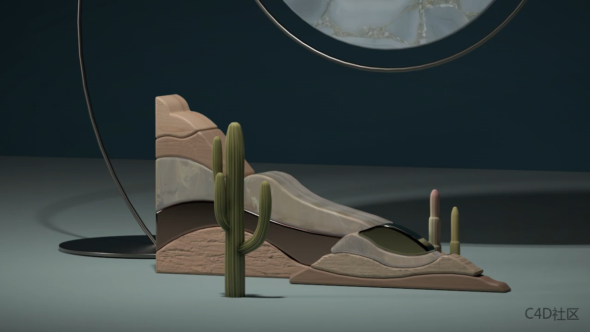 超级花园-C4D动画绿色植物